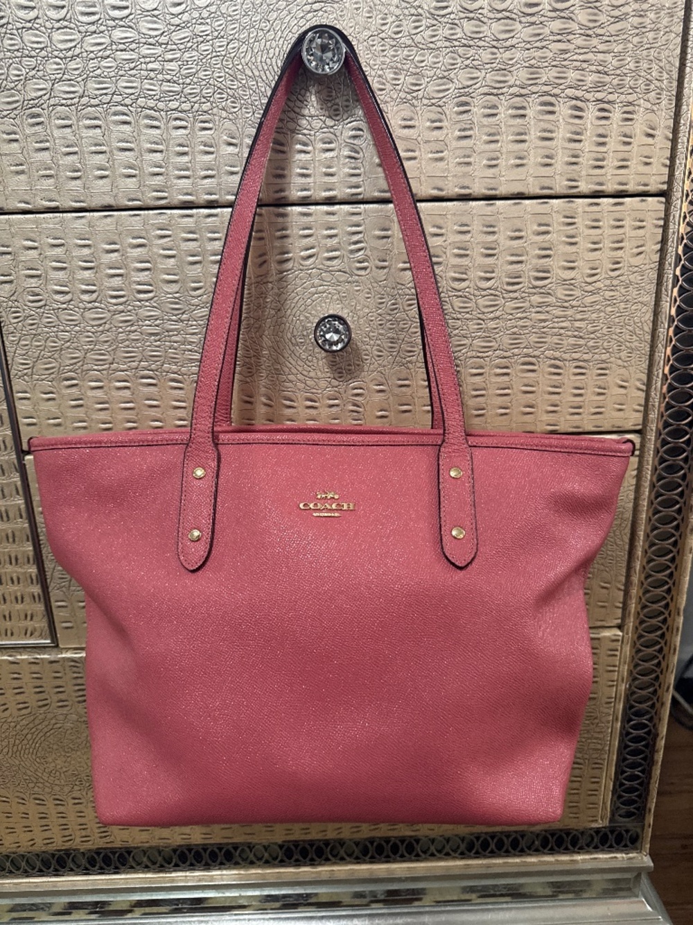 Coach pink tote